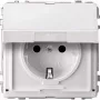 MERTEN SCHUKO-Gniazdo wtyczkowe 16A MEG2310-7260 Aluminium AC 250V z klapką MEG2310 MEG2310-7260 (MEG2310-7260)