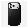 Skórzany portfel do telefonu Nomad Modern Leather Folio Cover dla iPhone 17 Pro, 16 cm (6,3 cala), czarny, 4 kieszenie na karty