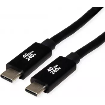 Kabel ROLINE USB4 Gen3x2 40Gbit/s C-C ST/ST 240W 2m - Przewód - Cyfrowy/Dane (11.02.9087)