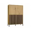 KAMARO 4DK cienki/GŁ dąb ARTISAN DISPLAY CABINET