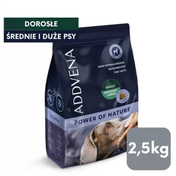 ADDVENA Power of Nature Adult Medium/Large Lamb - sucha karma dla psów - 2,5kg