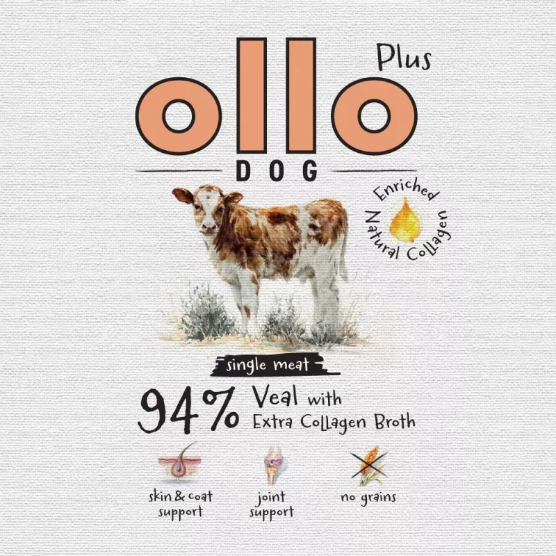 Ollo Plus Kolagen Cielęcina 400g puszka dla psa