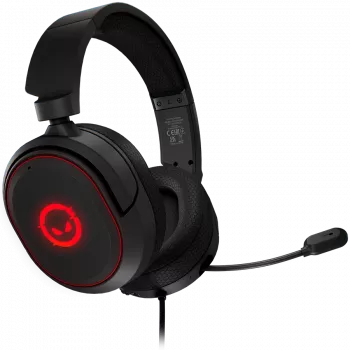 Słuchawki gamingowe LORGAR Kaya 460, USB, z mikrofonem, CM108B, podświetlenie RGB, Plug&Play, kabel USB-A 2m, nauszniki materiałowe, wymiary: 192*184,7*88mm, 0,329kg, czarne