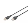 Digitus ASSMANN - Kabel przedłużający USB - USB (W) do USB (W) - 1,8 m (USB/USB 2.0) - Formowany - Czarny (AK-300200-018-S)
