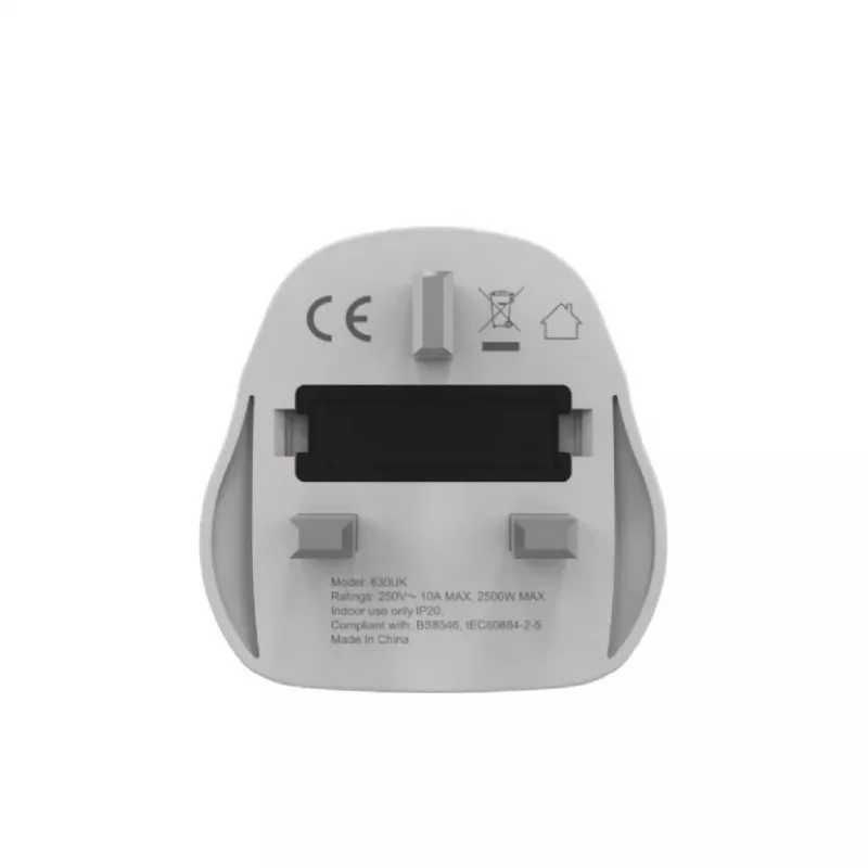 Adapter zasilania GEMBIRD A-AC-UKMINTF — wtyczka UK Type G na gniazdo IEC C13, 15A