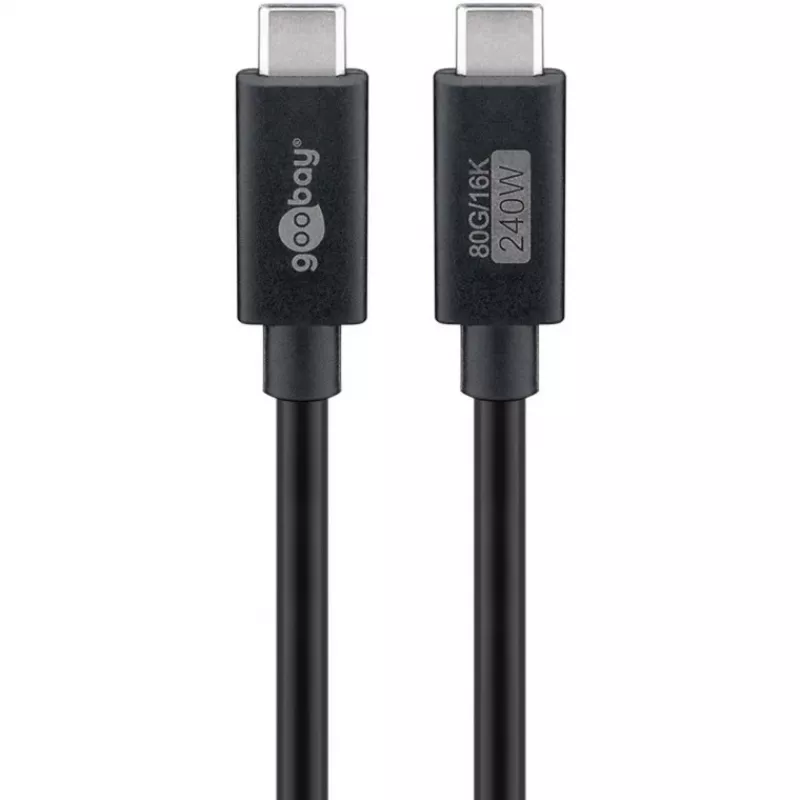 Kabel USB-C WENTRONIC USB4 Gen4 1.2m — obsługuje 16k@60Hz i 4K@120Hz