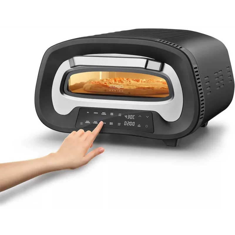 Piekarnik do pizzy Caso PizzaChef 430° | 2200 W | Czarny/Srebrny