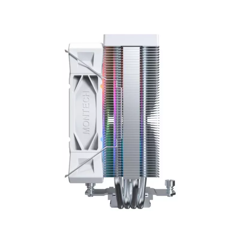 Chłodzenie powietrzne Montech NX400 ARGB 120 mm Biały — 270 W TDP, FDB, 156×74×120 mm