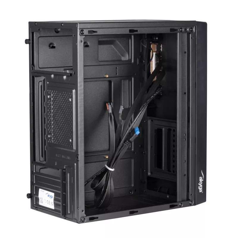 Akyga AK35BK obudowa komputerowa Micro ATX, Micro ATX / Flex ATX / Mini ITX, 2x USB 2.0, bez zasilacza, czarna