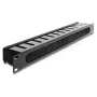 Patch panel DELOCK 67628 1U, czarny nylon, głębokość 483 mm, 70x44,5 mm