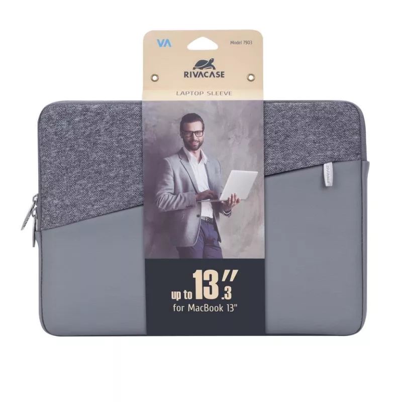 Etui Rivacase 7903 33,8 cm (13,3 cala) szare