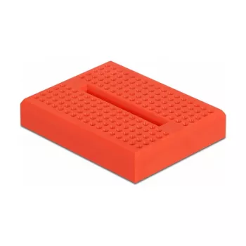 Breadboard DELOCK 18318 — plastikowa płytka prototypowa bez lutowania, 36 × 46 × 10 mm, czerwona