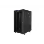 Wolnostojąca szafa 19 cali 22U 800x1000 z drzwiami szklanymi LCD (Flat Pack) V2 czarna