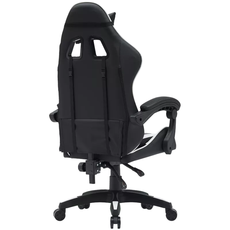 Fotel gamingowy CANYON Core SGCH2 — czarno-biały, ergonomiczny design, regulowana wysokość