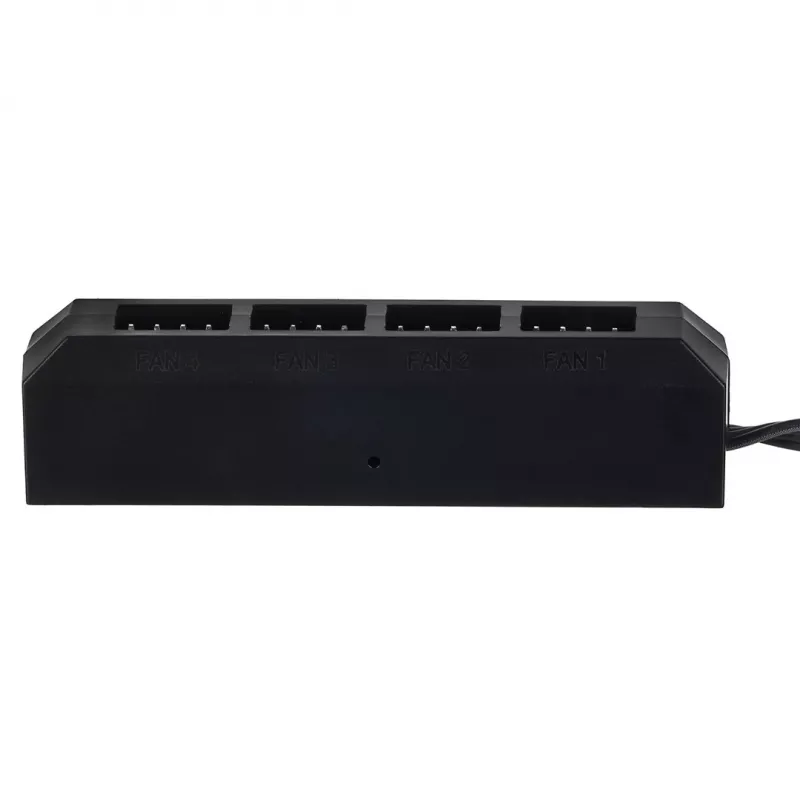 Koncentrator wentylatorów DeepCool FH-04 — 20-pin ATX na 4× 3-pin Molex, przewód 0,55 m, czarny