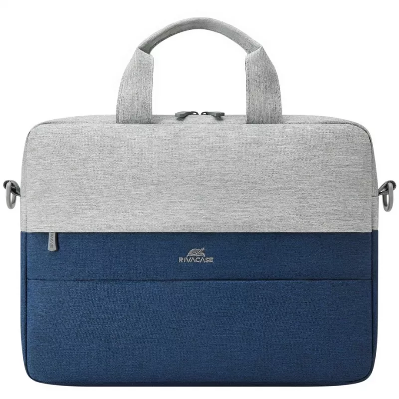 Torba na laptopa Rivacase Prater dla laptopów 10,1–14 cali, szaro‑granatowa