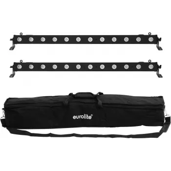 Zestaw listew LED EUROLITE 2x LED BAR-12 QCL RGBA z miękkim pokrowcem – 2 sztuki, diody QCL RGBA