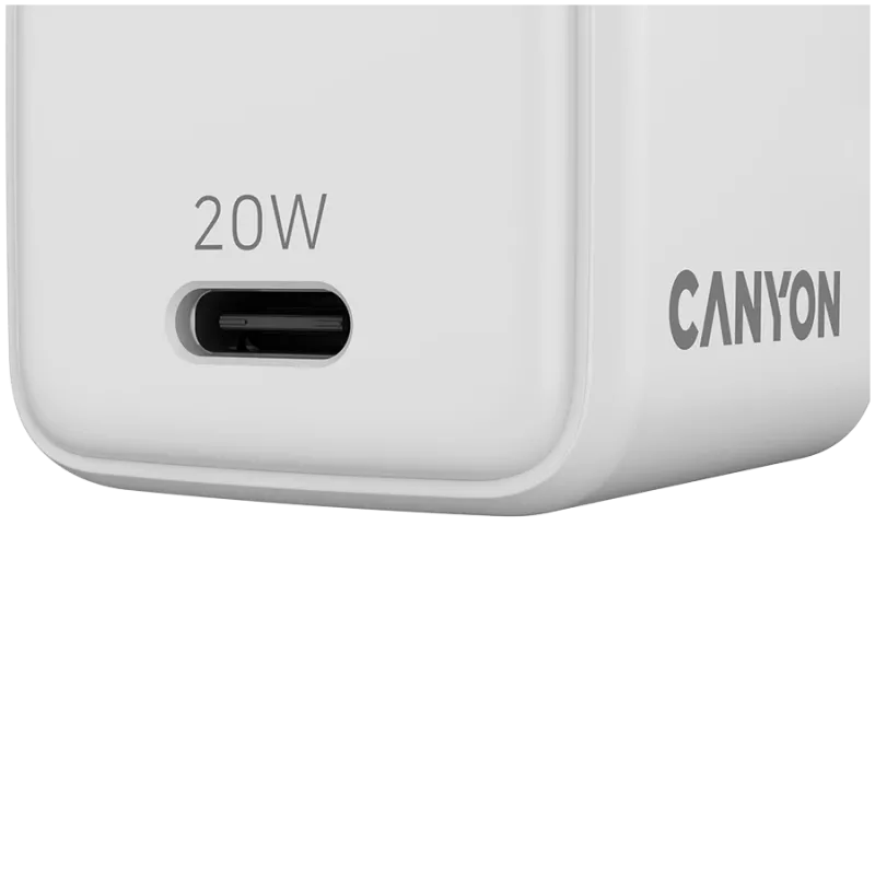 Ładowarka CANYON CU20C GaN 20W 1xPD EU Biała