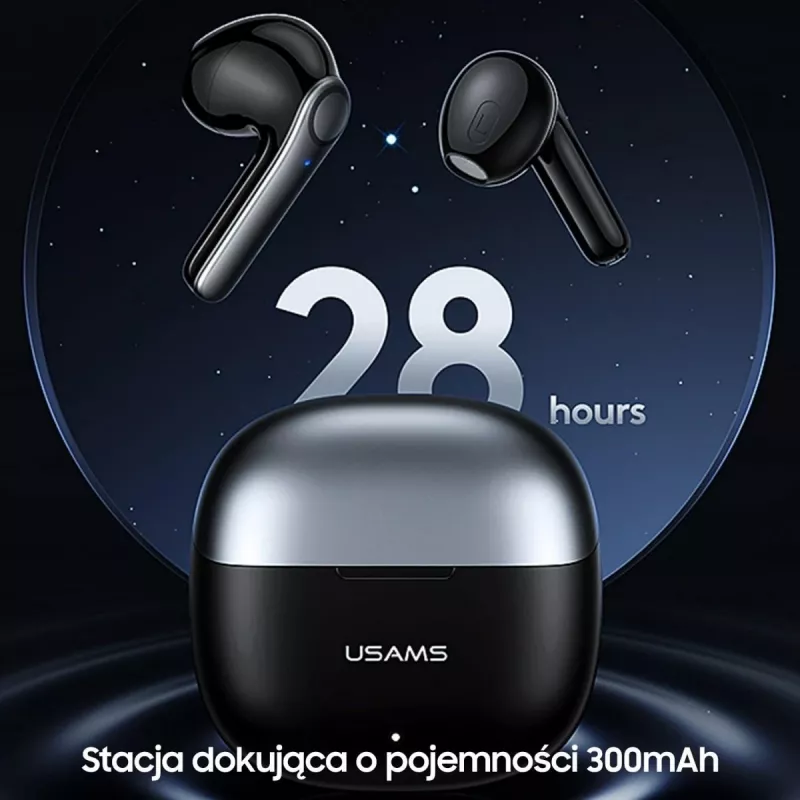 Słuchawki USAMS TWSXH Series Dual Mic Wireless Niebieskie/Niebieskie BHUXH03