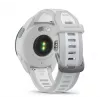 Smartwatch GARMIN Forerunner 165 — GPS, AMOLED 1,2 cala, 4 GB, 5 ATM, 11 dni pracy na baterii, szara koperta, biały pasek