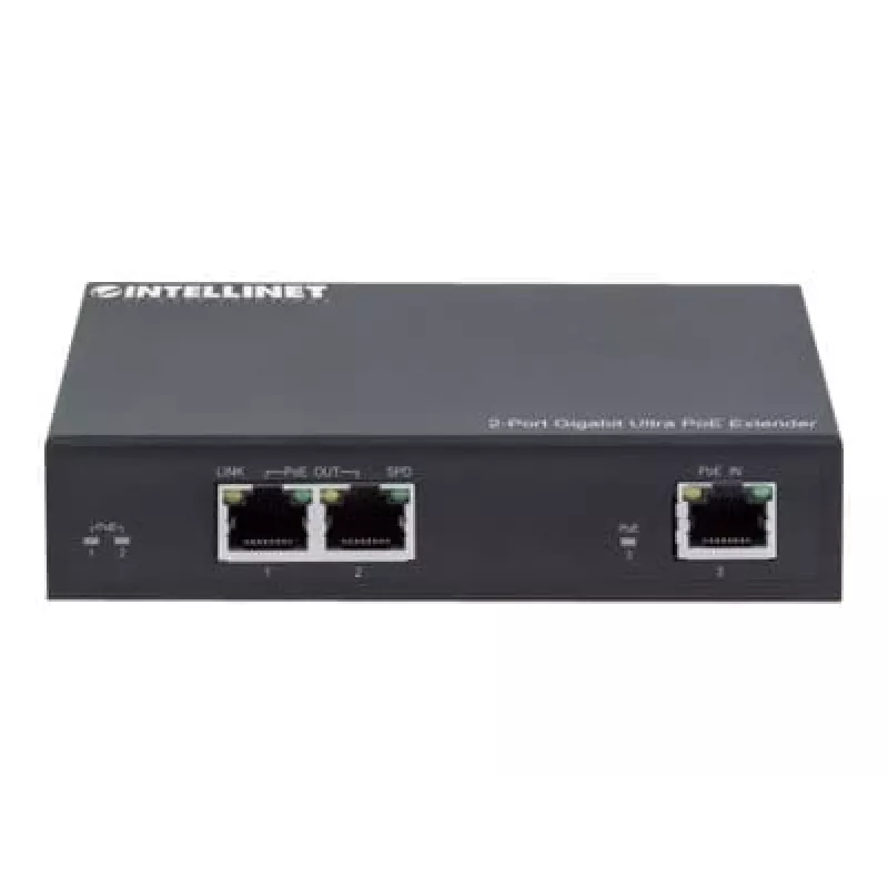 Nadajnik sieciowy Intellinet 2-portowy Gigabit Ultra PoE Extender