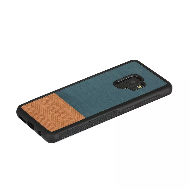etui na smartfona man and wood for Samsung Galaxy S9 denim Czarny