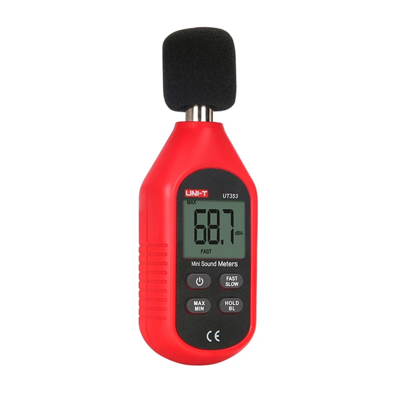 Miernik poziomu dźwięku UT353, zakres 30–130 dB, częstotliwość 31,5 Hz–8 kHz