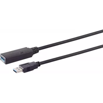 Kabel USB S/CONN 13-39075 10 m USB 3.2 Gen 1 Czarny