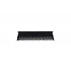 Panel krosowy 19 inch 24 porty, CAT6, S/FTP, 1U, z prowadzeniem kabli, czarny (kompletny)