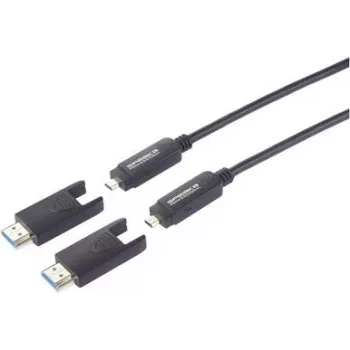 SpeaKa Professional Światłowodowy kabel przyłączeniowy HDMI, wtyk HDMI-A – HDMI-Micro-D (SP-13597804)