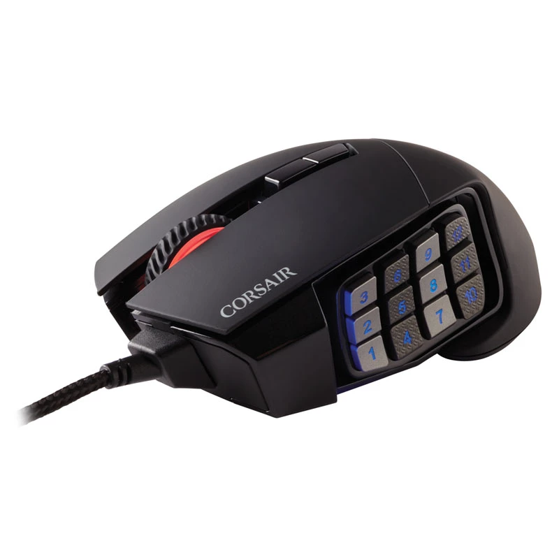 Mysz do gier Corsair Scimitar RGB Elite Optyczna Przewodowa 17 Przycisków 18000 dpi czarna