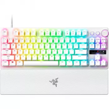 Razer Huntsman V3 Pro Tenkeyless 8KHz | Klawiatura gamingowa | Przewodowa | US | Biała | Przełącznik optyczny analogowy Razer Gen-2