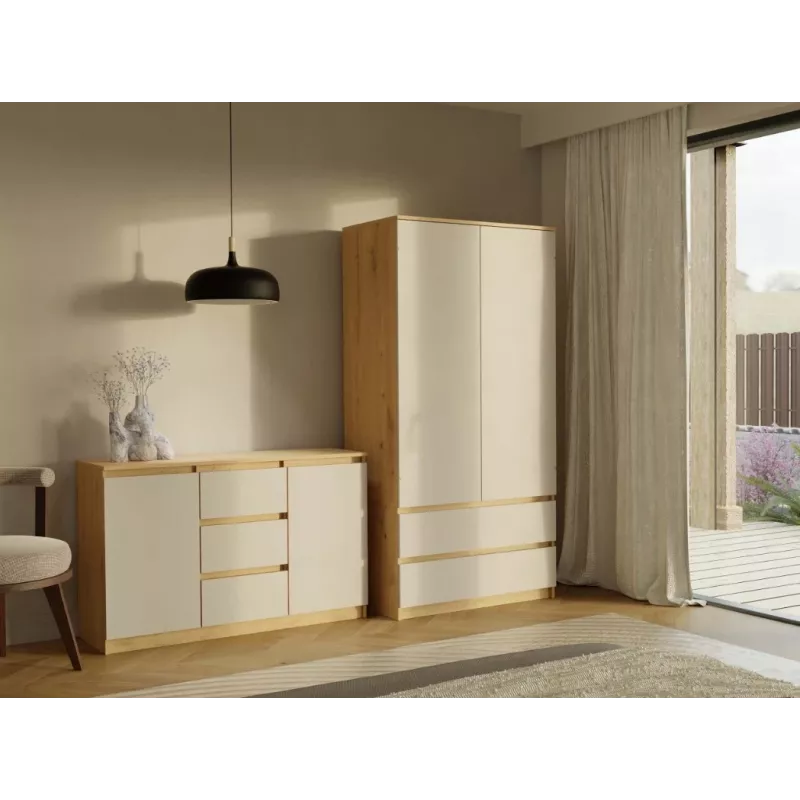 MALWA SS-90 wardrobe dąb artisan/kaszmir