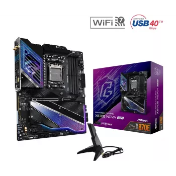 Płyta główna ASROCK MK X870E NOVA WIFI AMD X870E Socket AM5 ATX, DDR5, 4x DIMM, 256GB, Wi‑Fi 7, BT 5.4, 5Gb LAN, PCIe Gen5 M.2