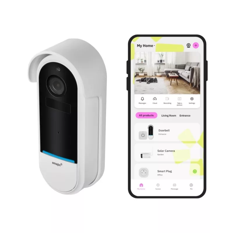 Dzwonek bezprzewodowy Omajin by Netatmo OVD-01-EU Czarny Biały