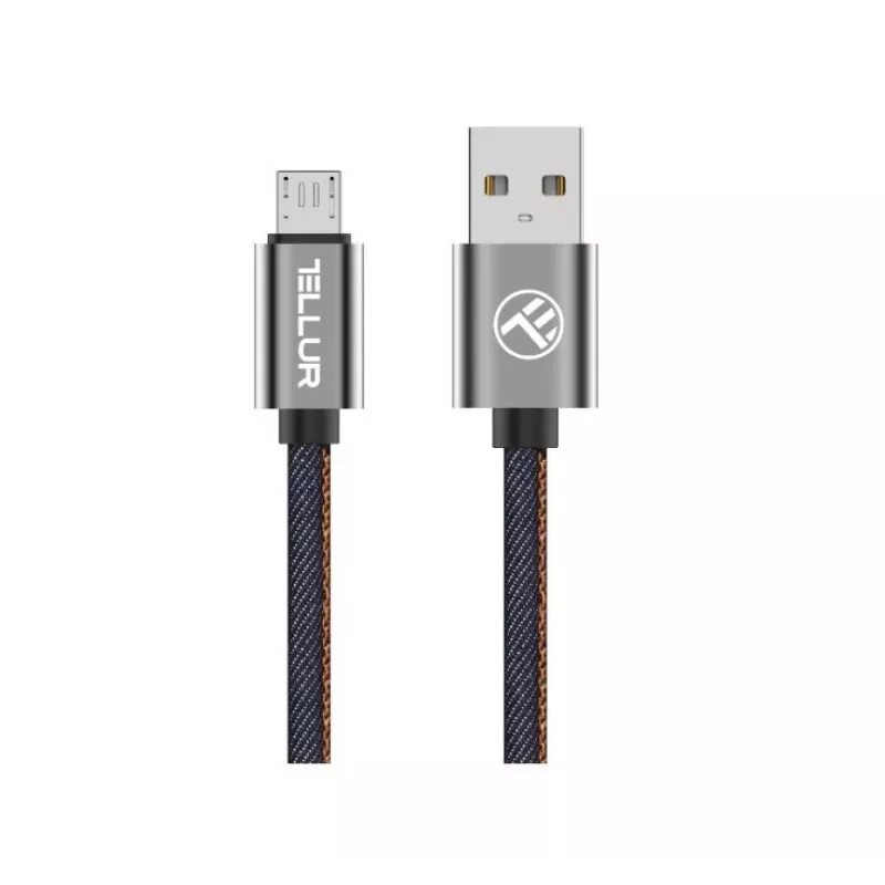 Kabel USB do Micro USB Tellur 1 m dżinsowy