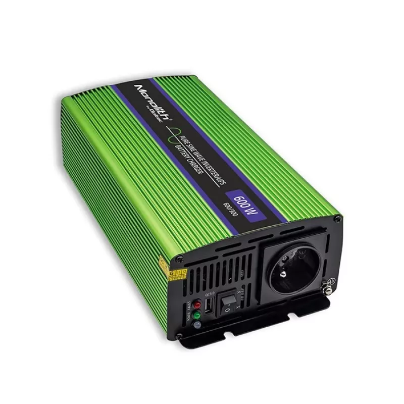 Przetwornica samochodowa Qoltec Monolith 600 W zielony 12 V