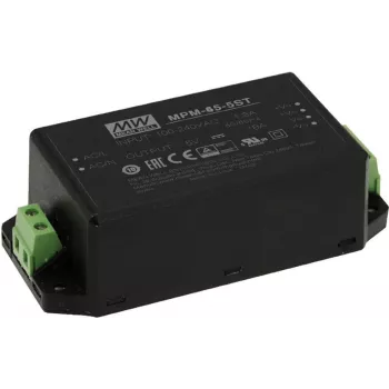 Zasilacz MEAN WELL MPM-65-24ST 65 W wewnętrzny 24 V czarny, wejście 80–264 V, 2xMOPP, EN/UL 60601