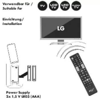 Schwaiger UFB100LG 533 IR Wireless Drucktasten Schwarz Fernbedienung (UFB100LG 533)