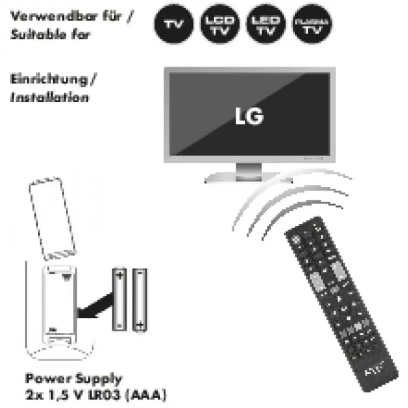 Schwaiger UFB100LG 533 IR Wireless Drucktasten Schwarz Fernbedienung (UFB100LG 533)