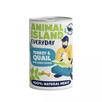 ANIMAL ISLAND Everyday Indyk i przepiórka - mokra karma dla psa - 400g