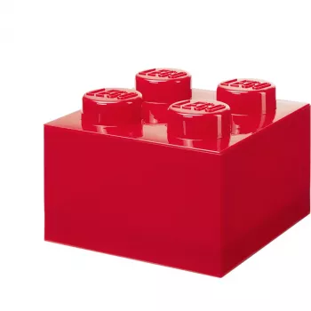 LEGO Klock 4 Czerwony Przezroczysty – przezroczysty czerwony klocek budowlany 4x2