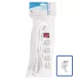 Listwa zasilająca LOGON LPS070 kabel 5 m 4 gniazda AC 16 A 3500 W Biała do użytku wewnętrznego