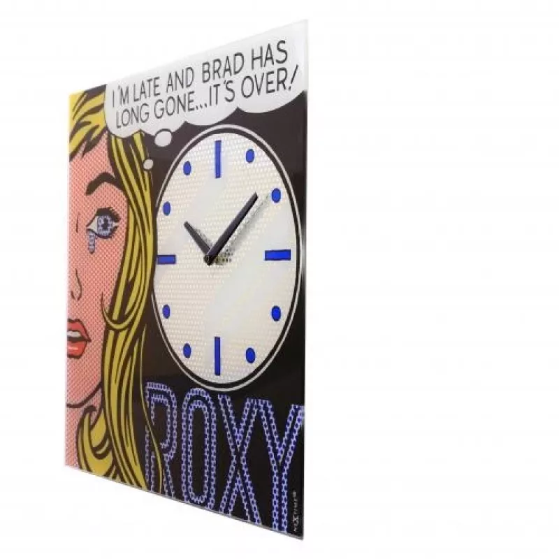 NeXtime klok 8153 Cinema Date, 43x43,2 cm, ścienny, czarny/wielokolorowy