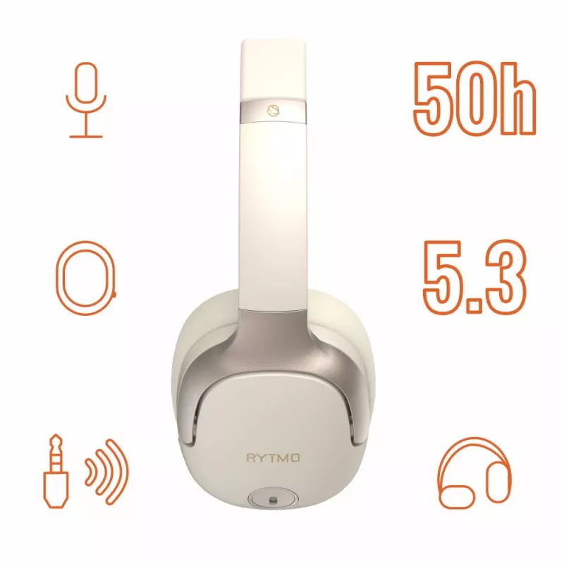 Słuchawki Manta HDP1001CR Rytmo Elegance kremowe