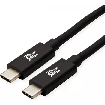 Kabel ROLINE USB4 Gen2x2 20Gbit/s C-C ST/ST 240W 3m - Kabel - Cyfrowy/Dane (11.02.9088)