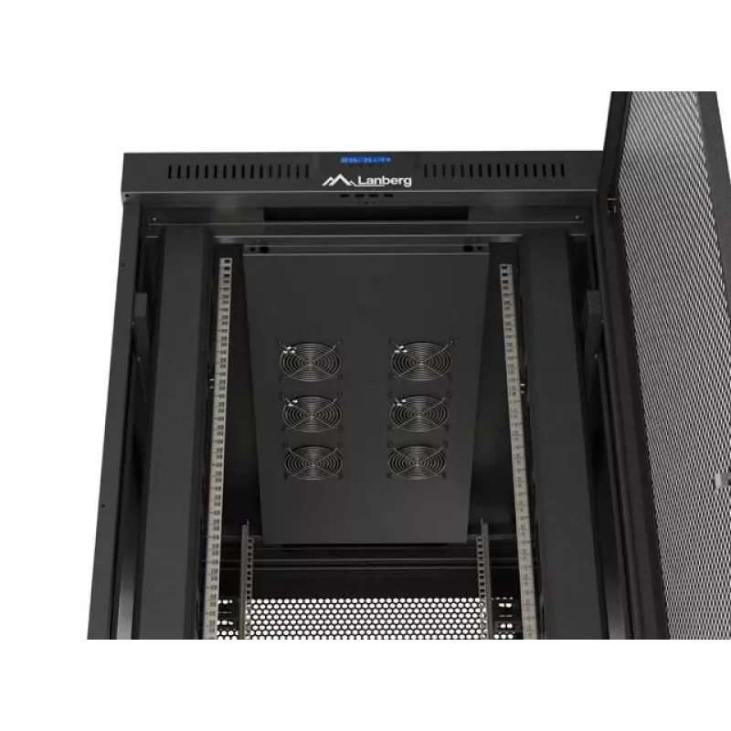 Szafa rackowa LANBERG FF01-8247-23BL 47U wolnostojąca, 2343×800×1200 mm, IP20, 165 kg, obciążenie 1200 kg