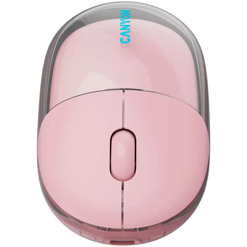 Mysz CANYON OnClick 24 BT/ Bezprzewodowa Przezroczysta/Różowa