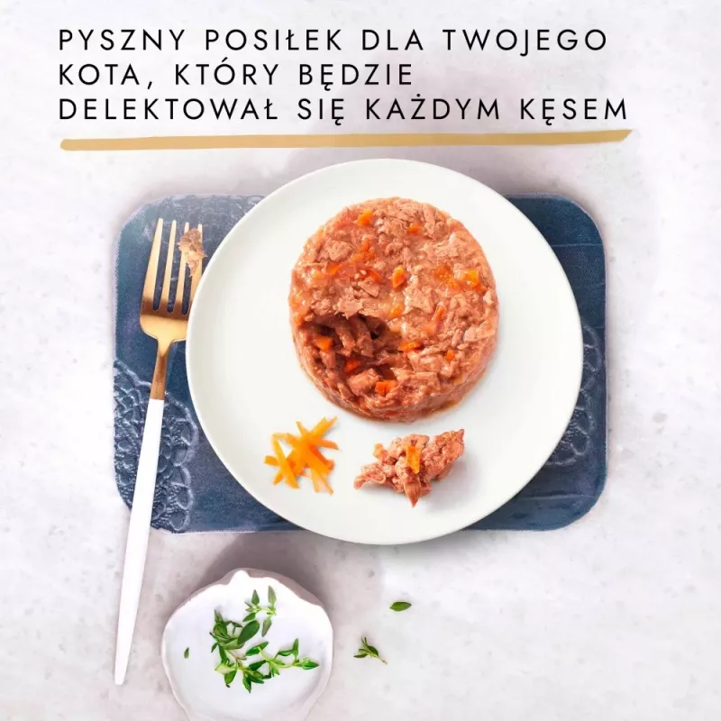 Mokra karma dla kota w saszetkach Purina Gourmet Gold Savoury Cake Mix 48×85 g, dla dorosłych kotów, 74% wilgotności, 17% białka