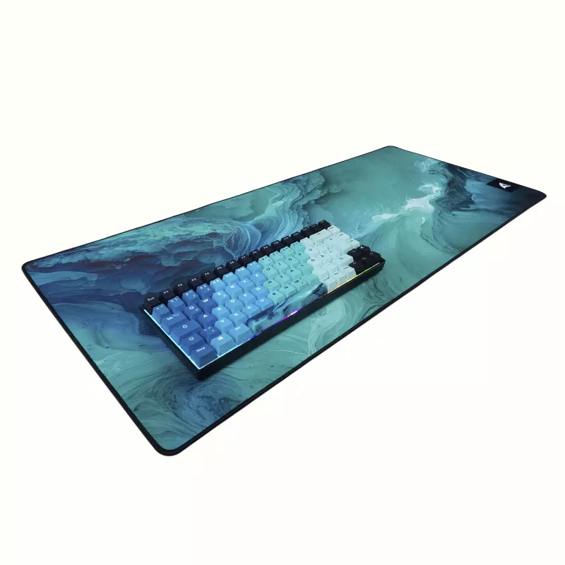 Mechaniczna klawiatura gamingowa Sharkoon SKILLER SGK50 S3 Ultimate Rev2 miętowoniebieska układ QWERTZ